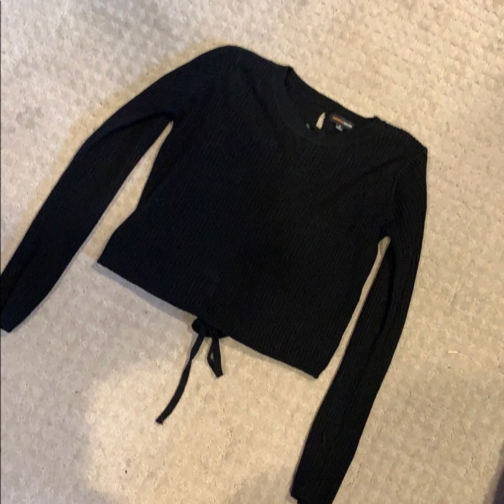 black sweater